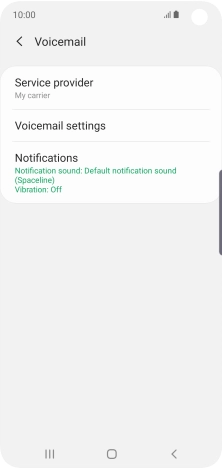 Press Voicemail settings.