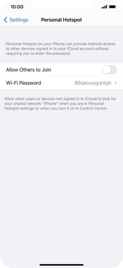Press Wi-Fi Password and key in the required password. Press Wi-Fi Password and key in the required password.