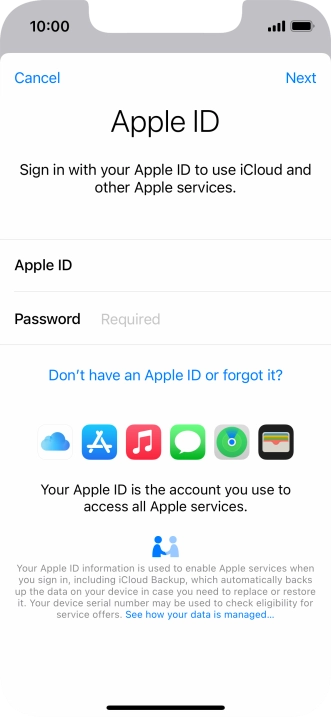 Press the field next to 