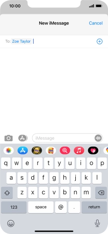 You can also send pictures, video clips, audio files and different effects in your iMessage. Follow the instructions on the screen to send your iMessage with the required content.