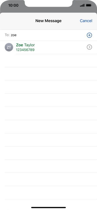 Press the required contact. Press the required contact.