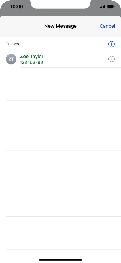 Press the required contact. Press the required contact.