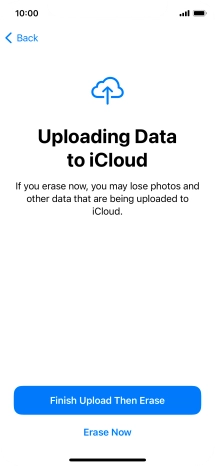 Press the required setting. Press the required setting.