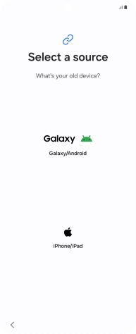 Press the required setting and follow the instructions on the screen to transfer the content from another phone.