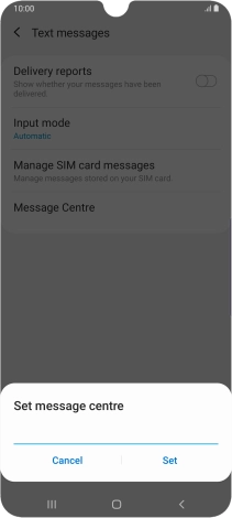 Key in +35387699989 and press Set.