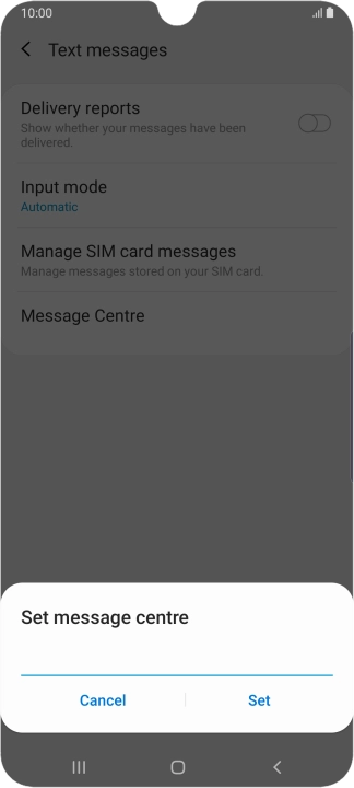 Key in +35387699989 and press Set.