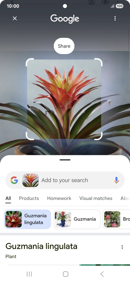 Follow the instructions on the screen to use the search results.