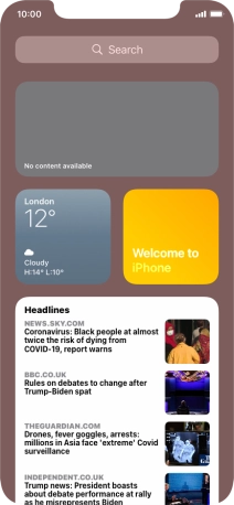Press and hold the required Widget Stack.