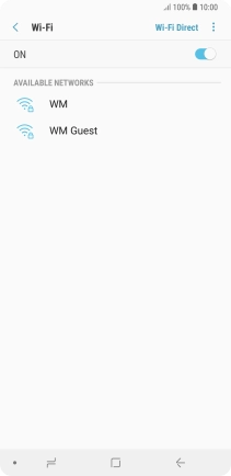 Press the required Wi-Fi network.