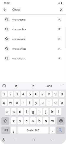 Key in the name or subject of the required app and press the search icon.