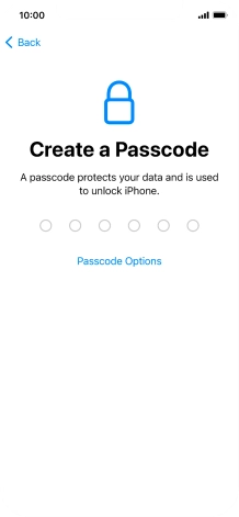 Press Passcode Options.