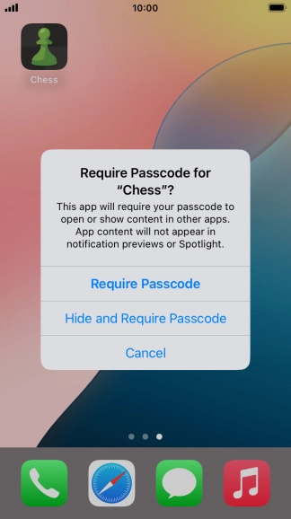 Press Require Passcode.