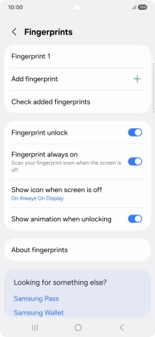Press the indicators next to the required settings to turn them on or off.
