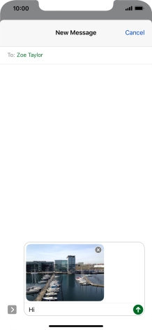 Press the send icon. Press the send icon.