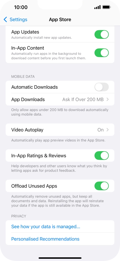 Press the indicator next to 