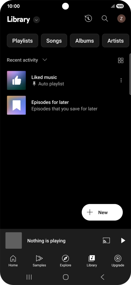 Press the drop down list.