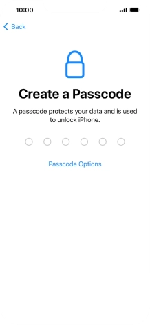 Press Passcode Options.