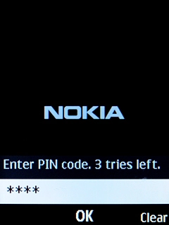 If you're asked to key in your PIN, do so and press the Navigation key.