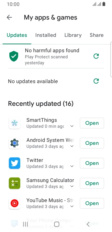 Press Installed. Press Installed.