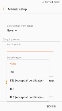 Press None to turn off the function.
