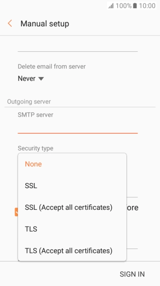 Press None to turn off the function.