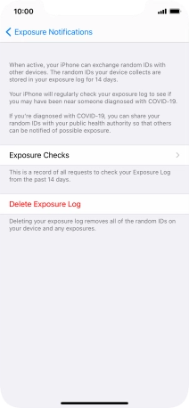 Press Delete Exposure Log.
