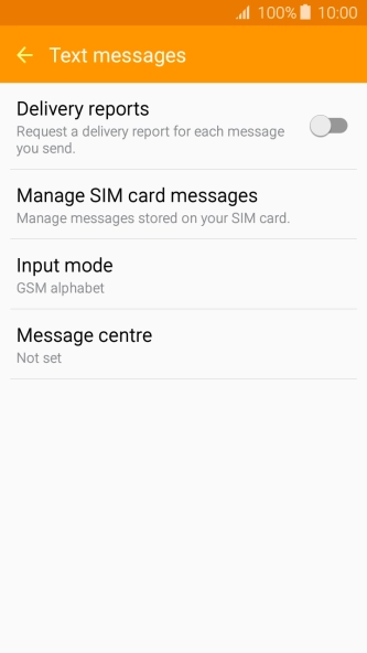 Press Message centre.