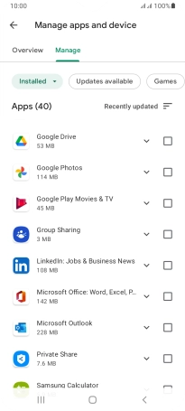 Press the Home key to return to the home screen.
