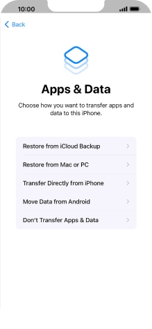You can transfer content from an Android phone when your phone is activated for the first time and after a factory reset. When this screen is displayed, your phone is ready to transfer content from an Android phone. You can transfer content from an Android phone when your phone is activated for the first time and after a factory reset. When this screen is displayed, your phone is ready to transfer content from an Android phone.