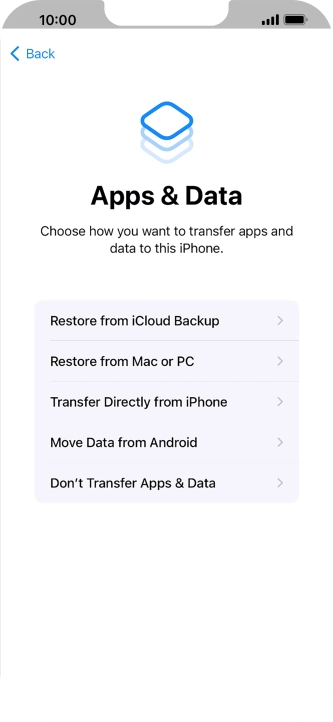 You can transfer content from an Android phone when your phone is activated for the first time and after a factory reset. When this screen is displayed, your phone is ready to transfer content from an Android phone. You can transfer content from an Android phone when your phone is activated for the first time and after a factory reset. When this screen is displayed, your phone is ready to transfer content from an Android phone.