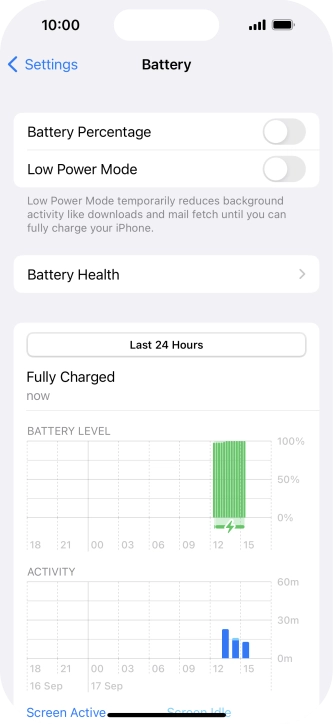 Press Battery Health. Press Battery Health.