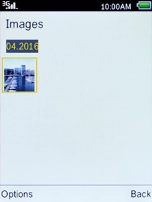 Go to the required folder, select the required picture and press the Navigation key.