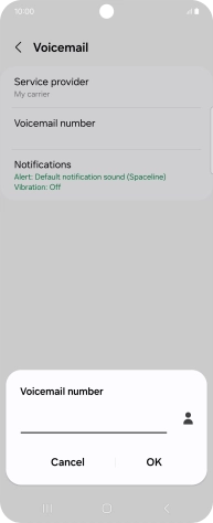 Key in (prefix) 5 (your phone number) and press OK.