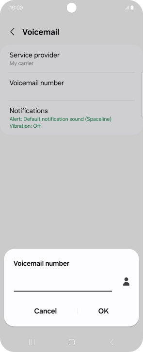 Key in (prefix) 5 (your phone number) and press OK.