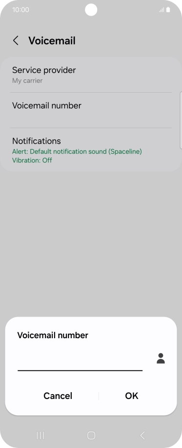 Key in (prefix) 5 (your phone number) and press OK.