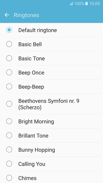 Press the required ring tones to hear them.