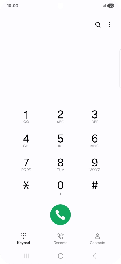 Press the menu icon.