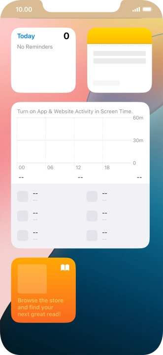 Press and hold the required widget until a pop-up menu is displayed. Press and hold the required widget until a pop-up menu is displayed.