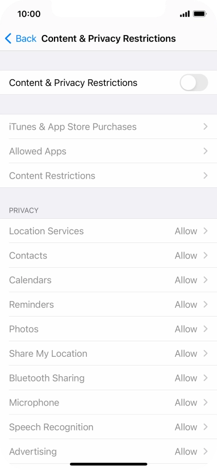 Press the indicator next to Press the indicator next to