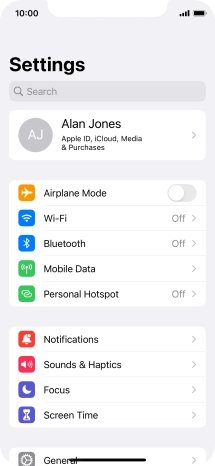 Press Mobile Data. Press Mobile Data.