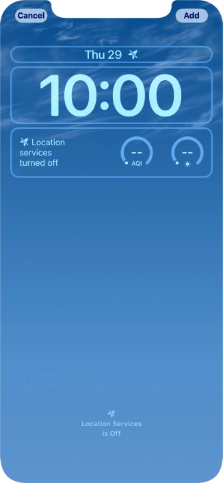 To customise the way the lock screen date is displayed, press the date widget and follow the instructions on the screen to select the required widget display mode.