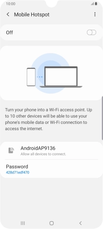 Press the menu icon.