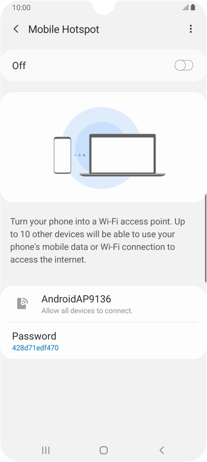 Press the menu icon.