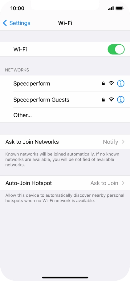 Press the required Wi-Fi network and key in the password for the Wi-Fi network.