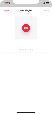 Press the text input field and key in a name for the playlist.