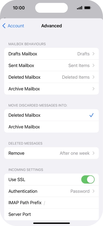 Press the indicator next to 