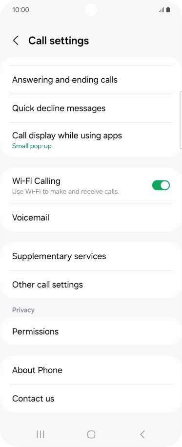 Press Supplementary services. Press Supplementary services.