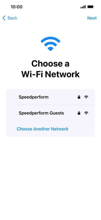 Press the required Wi-Fi network.