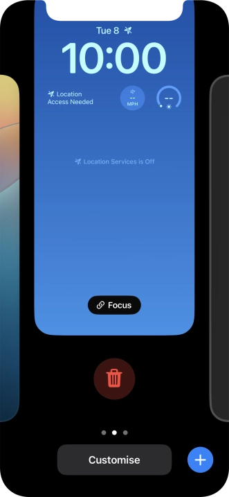 Press the delete icon. Press the delete icon.