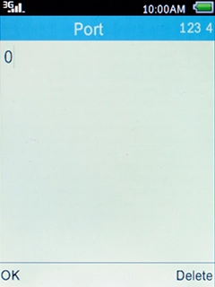 Key in 80 and press the Left selection key.